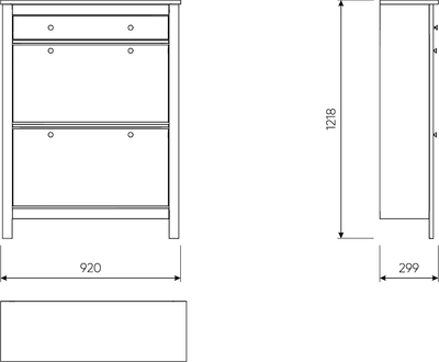 Тумба для обуви Mio Tesoro Сага 92x122