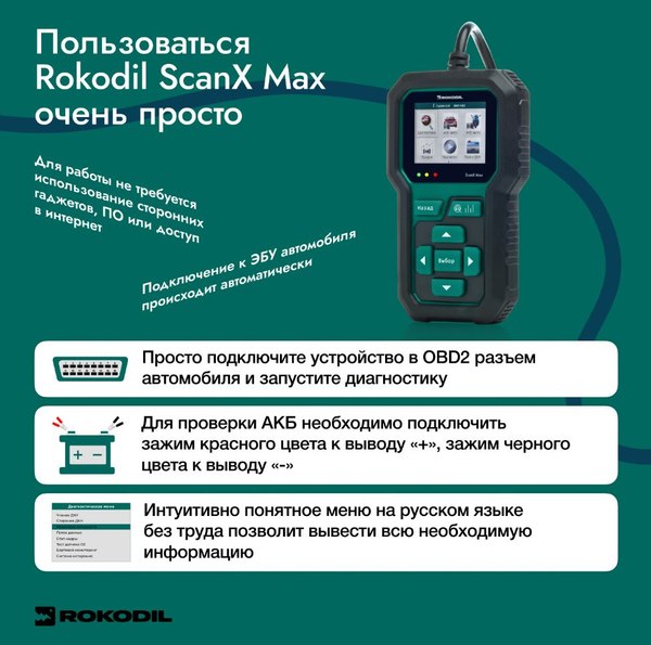 Автосканер Rokodil ScanX Max