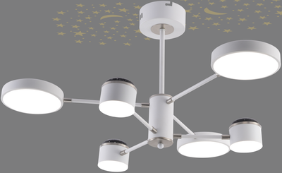 Потолочный светильник Mirastyle MH-3288/6 WH+NICKEL - фото