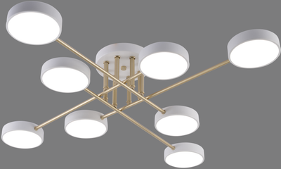 Потолочный светильник Mirastyle MH-3258/8 WH+GOLD - фото