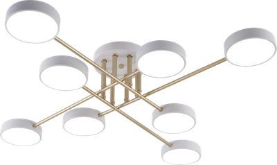 Потолочный светильник Mirastyle MH-3258/8 WH+GOLD
