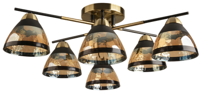 Потолочный светильник Mirastyle BL-7767/6 AB+BK - фото