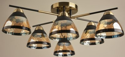Потолочный светильник Mirastyle BL-7767/6 AB+BK