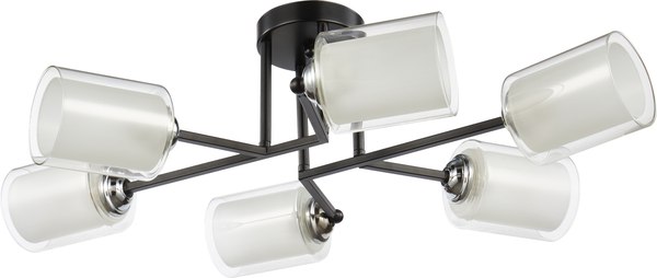 Потолочный светильник Mirastyle WX-70207/6 BK+CR - фото
