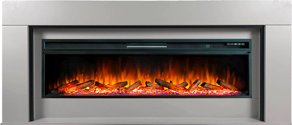 Каминокомплект Смолком Geneva V60 Vision 60 LOG LED (кашемир/черный) - фото