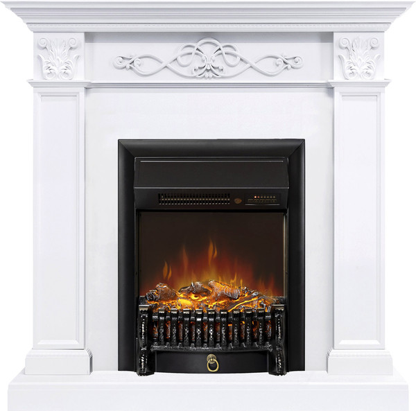 Каминокомплект Смолком Verona STD-ASP Fobos-S LUX BL LT (бьянко белый) - фото