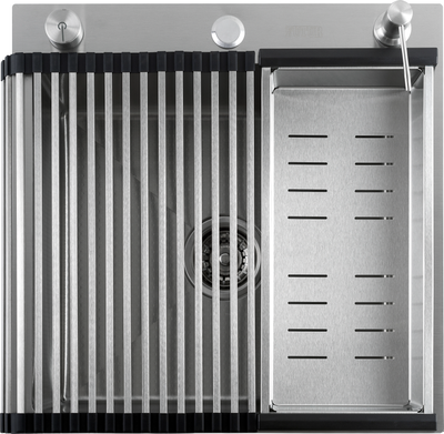 Мойка кухонная Futur FK 5050 Eco Embossing Pop-up Roll plus - фото