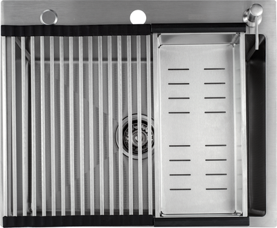 Мойка кухонная Futur FK 6050 Eco Embossing Pop-up Roll plus - фото