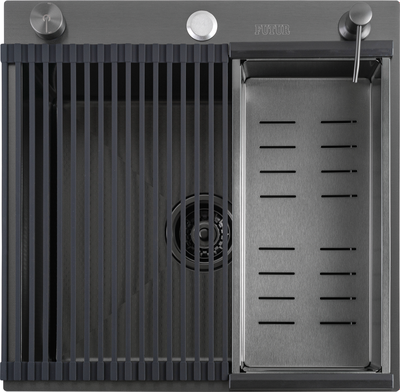 Мойка кухонная Futur FK 5050 Eco Embossing Pop-up Roll plus - фото