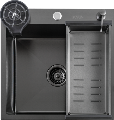 Мойка кухонная Futur FK 5050 Eco Embossing Pop-up Rinzer plus - фото