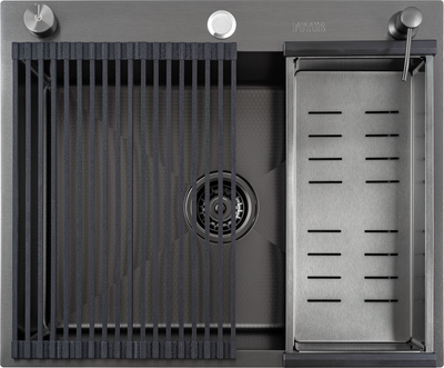 Мойка кухонная Futur FK 5550 Eco Embossing Pop-up Roll plus - фото