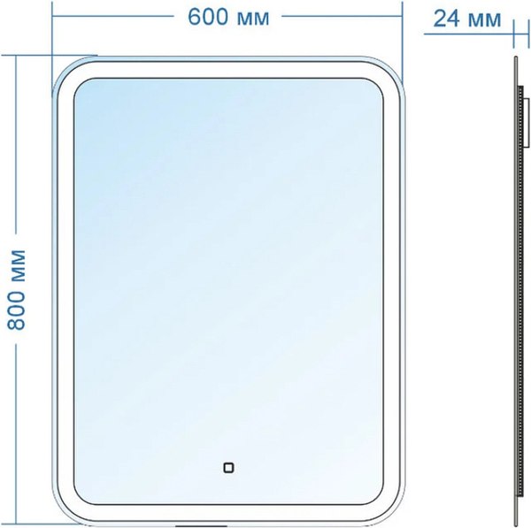 Зеркало Silver Mirrors Malta Lite 60x80 / LED-00002663