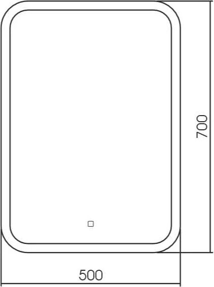 Зеркало Silver Mirrors Malta Lite 50x70 / LED-00002666