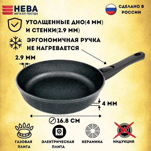 Сковорода Нева Металл Посуда Neva Granite NG022