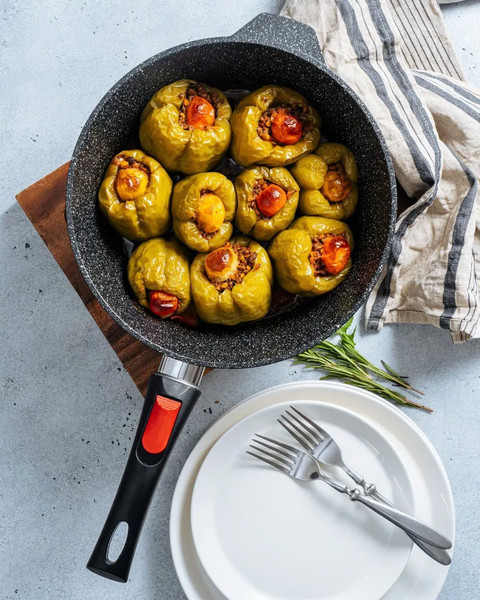 Сотейник Нева Металл Посуда Каменная Черный гранит 181324