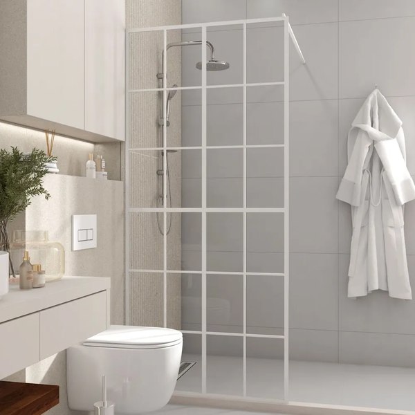 Душевая стенка Teymi Helmi 90x200 / T00302 (прозрачное стекло/белый матовый)