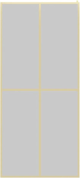 Душевая стенка Teymi Helmi 90x200 / T00304 (прозрачное стекло/золото глянцевый)