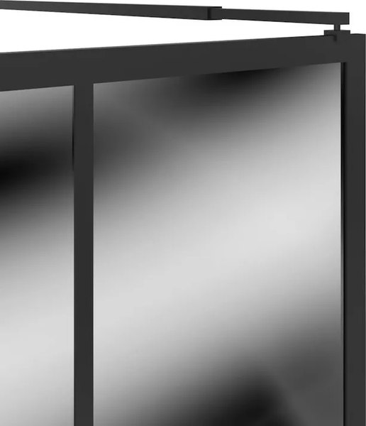 Душевая стенка Teymi Helmi 90x200 / T00311 (тонированное стекло/черный матовый)