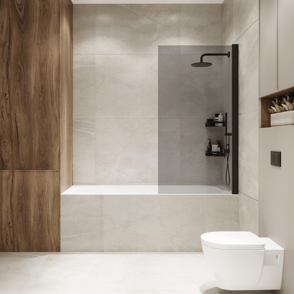 Стеклянная шторка для ванны Benetto Wide Open BEN_802_BL_T - фото