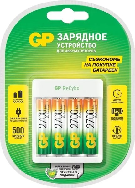 Зарядное устройство для аккумуляторов GP Batteries E411/270AAHCCS-2CR1 - фото