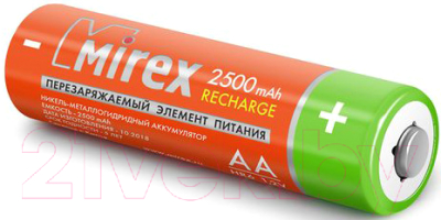 Комплект аккумуляторов Mirex HR6 2500mAh / HR6-25-E2