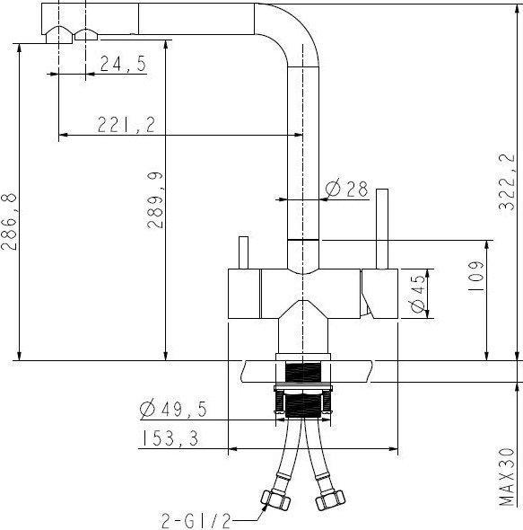 Смеситель Arfeka Geminia 331