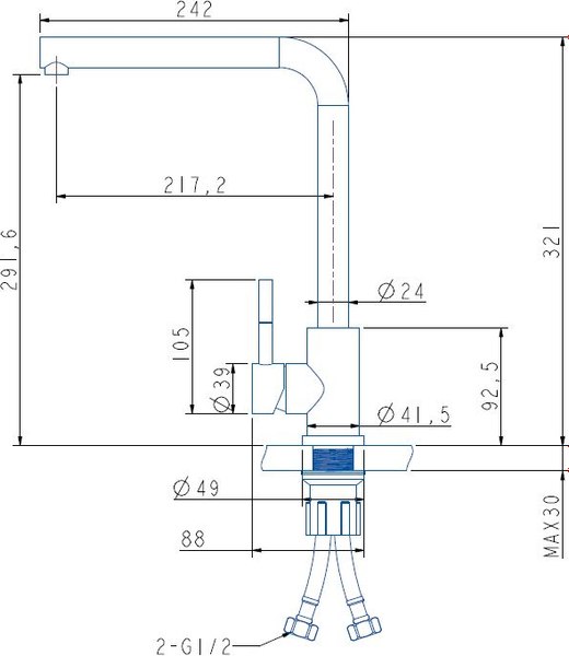 Смеситель Arfeka Isis 309