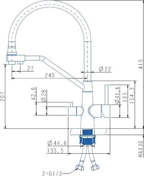 Смеситель Arfeka Japeto