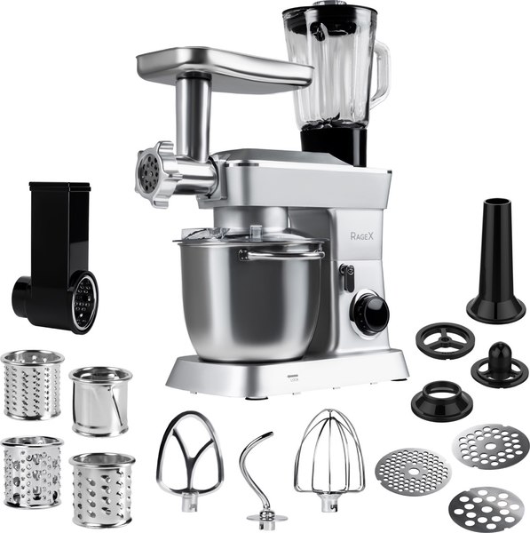 Кухонный комбайн RAGEX R112-900 (серебристый) - фото