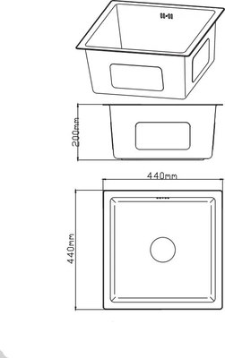 Мойка кухонная Diadonna DS4444B