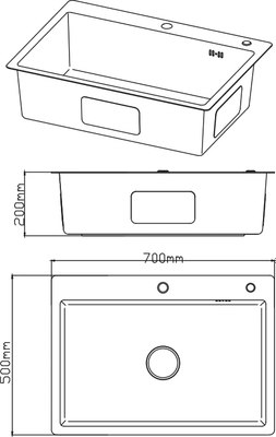 Мойка кухонная Diadonna DS7050B
