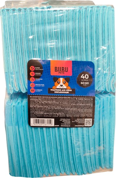 Одноразовая пеленка для животных Bubu Pets 60x60 / PP0001 - фото