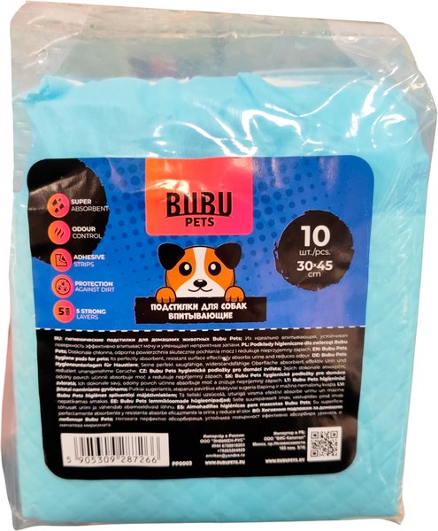 Одноразовая пеленка для животных Bubu Pets 30x45 / PP0002 - фото