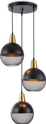Люстра Ambrella TR8505/3 BK/CP (черный/медь) - фото