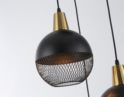 Люстра Ambrella TR8505/3 BK/CP (черный/медь)