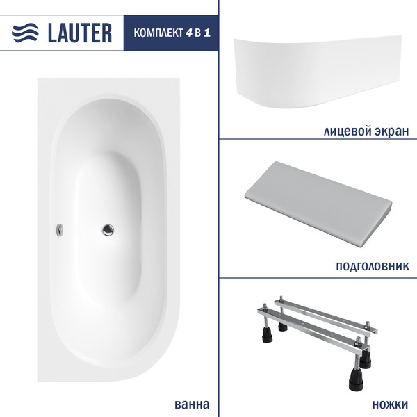 Ванна акриловая Lauter Bliss 170 P / 21201072P - фото
