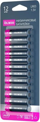 Комплект батареек Olmio AAA/LR03 Alkaline