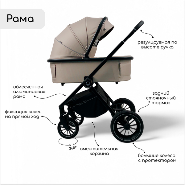 Детская универсальная коляска Bubago Bloom 2 в 1 / BG 151-1
