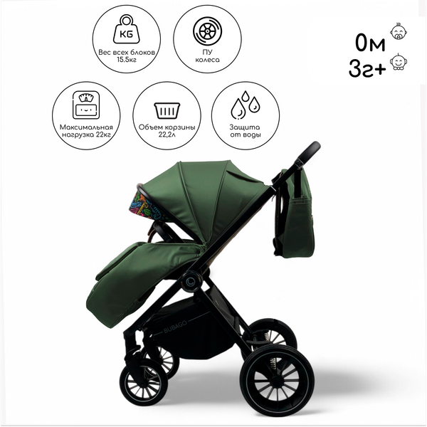 Детская универсальная коляска Bubago Bloom 3 в 1 / BG 152-4