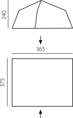 Туристический шатер BTrace Camp / T0465 (зеленый/красный)