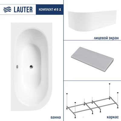 Ванна акриловая Lauter Bliss 180 P / 21201082P