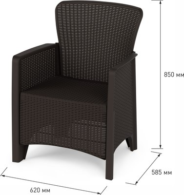 Кресло садовое Альтернатива Ротанг Лайт М8909
