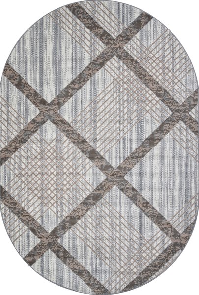 Ковер Merinos Sierra F351-OVAL-CREAM-BLUE - фото