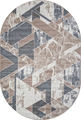 Коврик Merinos Sierra F354-OVAL-BEIGE-BLUE - фото