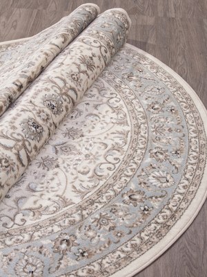 Ковер Merinos Valencia Deluxe F014-OVAL-CREAM-L.BLUE