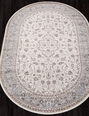 Ковер Merinos Valencia Deluxe F014-OVAL-CREAM-L.BLUE