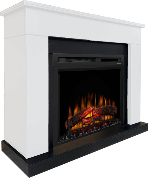 Каминокомплект Смолком Detroit MB/JUP/SYM26 XHD28L-INT (бьянко белый/черный) - фото