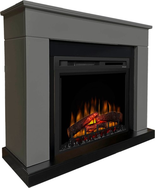 Каминокомплект Смолком Detroit MB/JUP/SYM26 XHD28L-INT (серый графит/черный) - фото