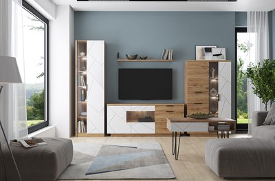 Шкаф с витриной Anrex Kaylas 1V2D1S-P