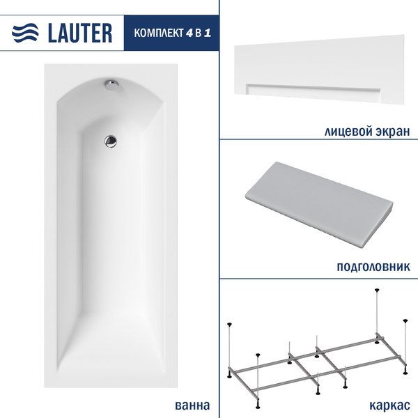 Ванна акриловая Lauter Amelia 180 / 21204080